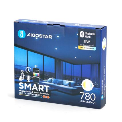 Aigostar - LED Dimmable χωνευτό φωτιστικό MESH LED/9W/230V 2700-6500K διάμετρος 14,5 cm