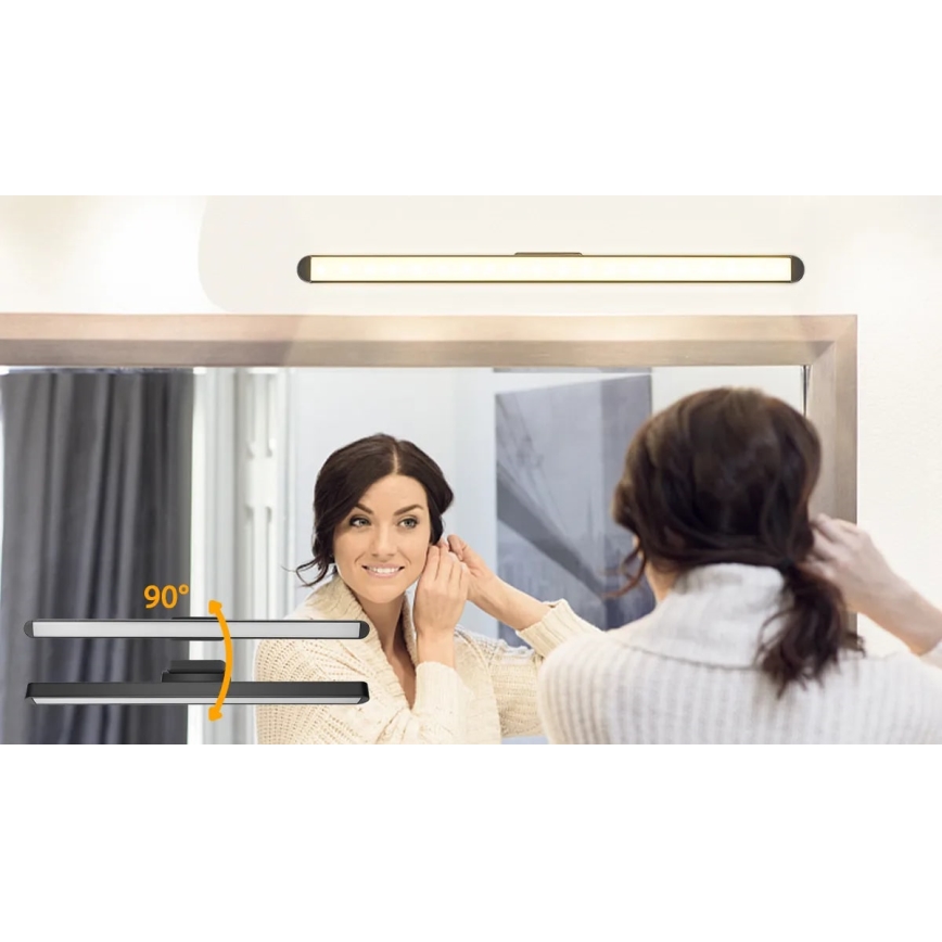 Aigostar - LED Dimming επαναφορτιζόμενος φωτισμός καθρέφτη LED/2,9W/5V 2000 mAh