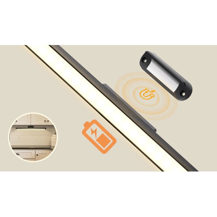 Aigostar - LED Dimming επαναφορτιζόμενος φωτισμός καθρέφτη LED/2,9W/5V 2000 mAh