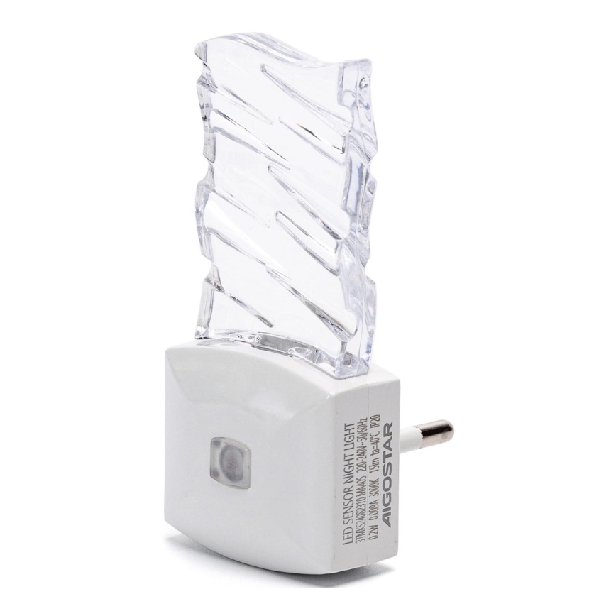 Aigostar - LED Φωτάκι νυκτός με αισθητήρα σούρουπου LED/0,2W/230V 6500K