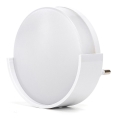 Aigostar - LED Φωτάκι νυκτός με αισθητήρα σούρουπου LED/1W/230V 6500K στρογγυλό