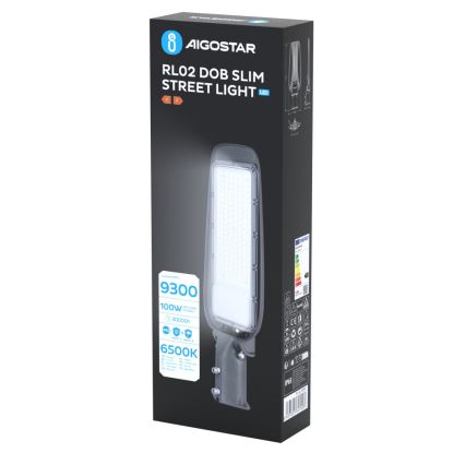 Aigostar - LED Φωτιστικό δρόμου SLIM LED/100W/230V 6500K IP65