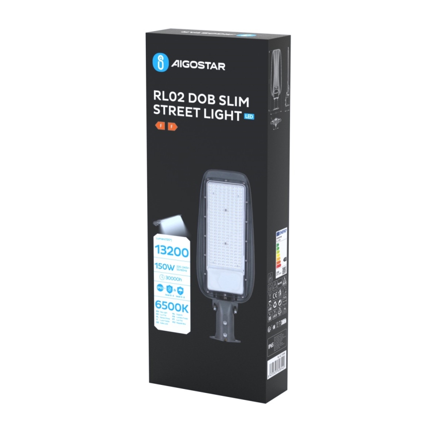 Aigostar - LED Φωτιστικό δρόμου SLIM LED/150W/230V 6500K IP65