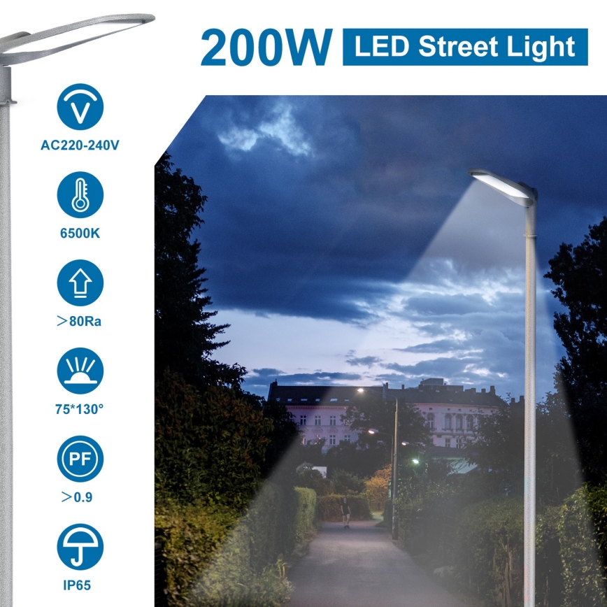 Aigostar - LED Φωτιστικό Δρόμου SLIM LED/200W/230V 6500K IP65