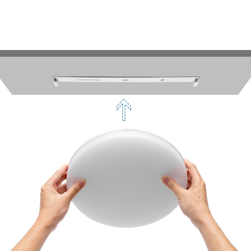 Aigostar - Ρυθμιζόμενο LED φωτιστικό οροφής για μπάνιο LED/24W/230V 3000K-6500K IP54 Ø 33 cm + τηλεχειριστήριο