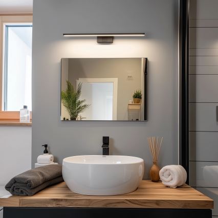 Aigostar - LED φωτισμός καθρέφτη μπάνιου LED/12W/230V 4000K 60 cm IP44 μαύρο