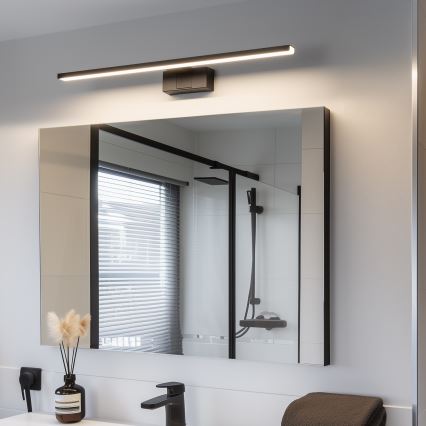 Aigostar - LED φωτισμός καθρέφτη μπάνιου LED/12W/230V 4000K 60 cm IP44 μαύρο