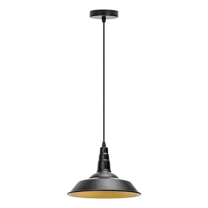 Aigostar - LED κρεμαστό φωτιστικό με καλώδιο 1xE27/60W/230V Ø 36 cm μαύρο