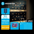 Aigostar - LED  LED Ηλιακά Χριστουγεννιάτικα λαμπάκια 100xLED/8 λειτουργίες 4x1m IP65 θερμό λευκό