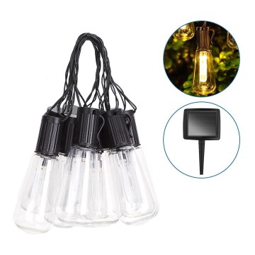 Aigostar - LED Ηλιακά λαμπάκια 10xLED/3,8m IP44 θερμό λευκό