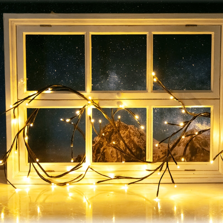 Aigostar - LED Ηλιακή Γιρλάντα 72xLED/4μ IP65 300 mAh ζεστό λευκό για κλαδιά δέντρων