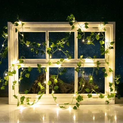 Aigostar - LED Ηλιακή γιρλάντα 100xLED/12μ IP65 300 mAh ζεστό λευκό κισσός