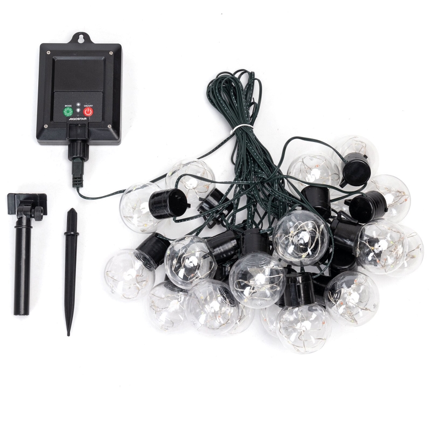 Aigostar - LED Ηλιακή γιρλάντα 20xLED/8 λειτουργίες 11,5m IP65 πολύχρωμη