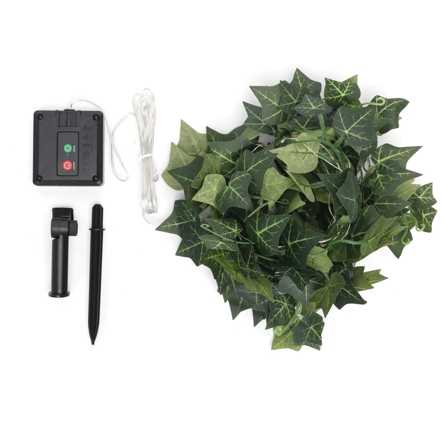 Aigostar - LED Ηλιακή Γιρλάντα 70xLED/4x1m IP65 300 mAh ζεστό λευκό κισσός