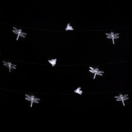 Aigostar - LED ηλιακή διακοσμητική γιρλάντα 50xLED/8 λειτουργίες 10 m 800 mAh IP65 ψυχρό λευκό