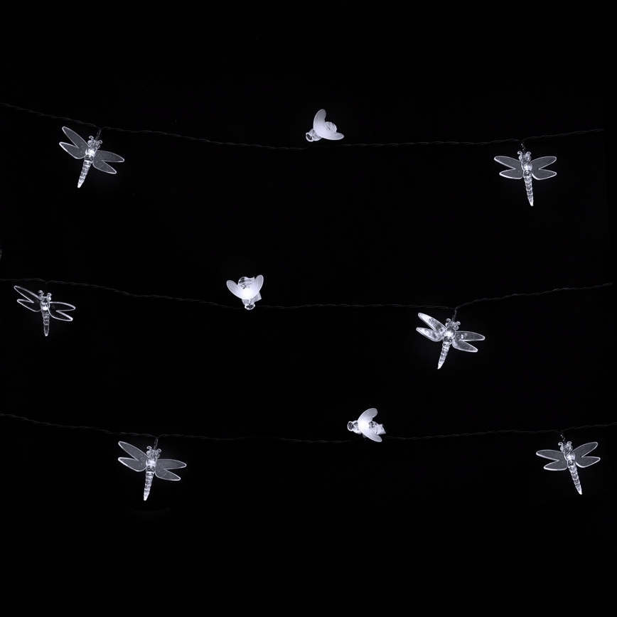 Aigostar - LED ηλιακή διακοσμητική γιρλάντα 50xLED/8 λειτουργίες 10 m 800 mAh IP65 ψυχρό λευκό