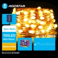 Aigostar - LED ηλιακή χριστουγεννιάτικη γιρλάντα 100xLED/8 λειτουργίες 12m 800 mAh IP65 θερμό λευκό