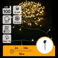 Aigostar - LED ηλιακή χριστουγεννιάτικη γιρλάντα 100xLED/8 λειτουργίες 12m IP65 ζεστό λευκό 800 mAh
