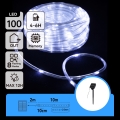 Aigostar - LED ηλιακή χριστουγεννιάτικη γιρλάντα 100xLED/8 λειτουργίες 12m IP65 ψυχρό λευκό 800 mAh