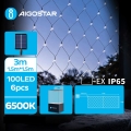 Aigostar - LED ηλιακή χριστουγεννιάτικη γιρλάντα 100xLED/8 λειτουργίες 4,5x1,5m IP65 ψυχρό λευκό