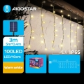 Aigostar - LED ηλιακή χριστουγεννιάτικη γιρλάντα 100xLED/8 λειτουργίες 8x0,4m IP65 θερμό λευκό 800 mAh