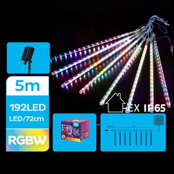 Aigostar - LED Ηλιακή Χριστουγεννιάτικη Γιρλάντα 192xLED/8m IP65 1200 mAh πολύχρωμη