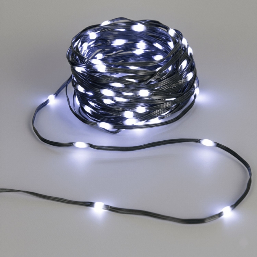 Aigostar - Ηλιακή χριστουγεννιάτικη γιρλάντα LED 300xLED/8 λειτουργίες 32m IP65 ψυχρό λευκό 1200 mAh