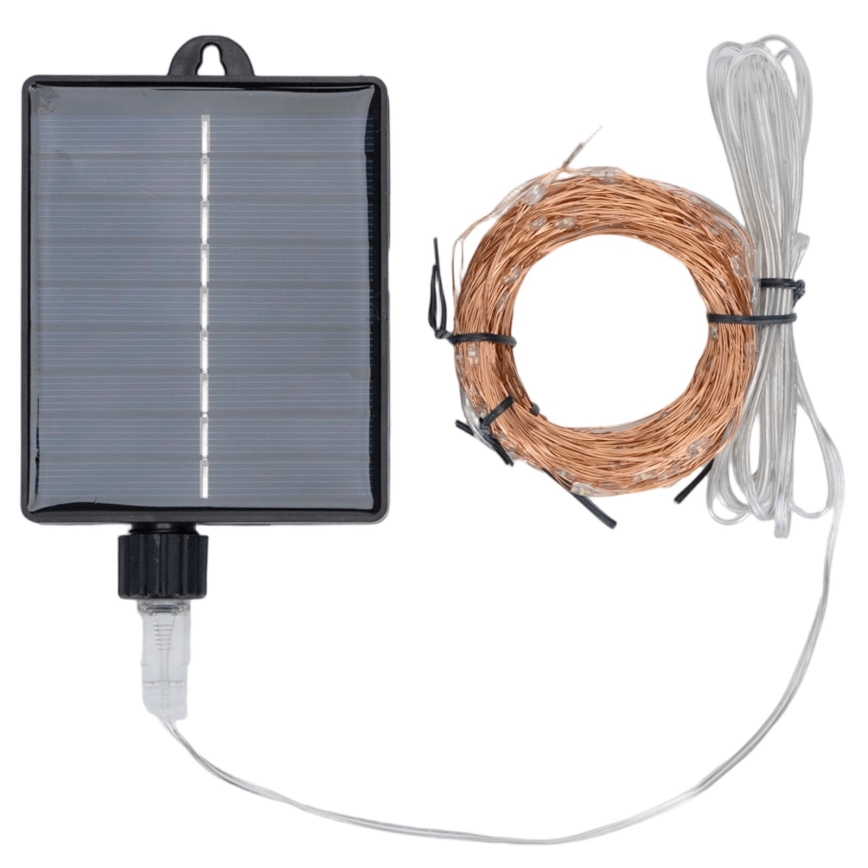 Aigostar - LED Ηλιακή χριστουγεννιάτικη γιρλάντα 500xLED/8 λειτουργίες 52m IP65 θερμό λευκό 1200 mAh