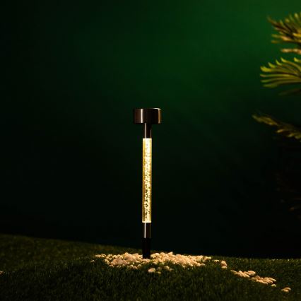 Aigostar - Ηλιακό φωτιστικό LED LED/0,006W/1,2V 36,7cm ματ χρώμιο 2700K 40 mAh IP44