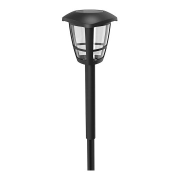 Aigostar - LED Ηλιακό Φωτιστικό LED/0,06W/2V 100 mAh 33,8 cm 6500K IP44 μαύρο