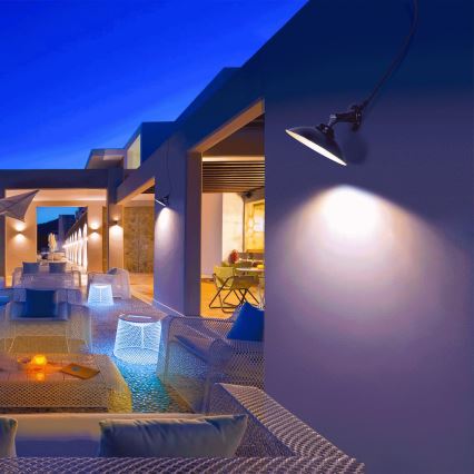 Aigostar - LED Ηλιακό Επιτοίχιο Φωτιστικό LED/3,2V 3000K/4000K/6500K 5000 mAh IP65 + τηλεχειριστήριο