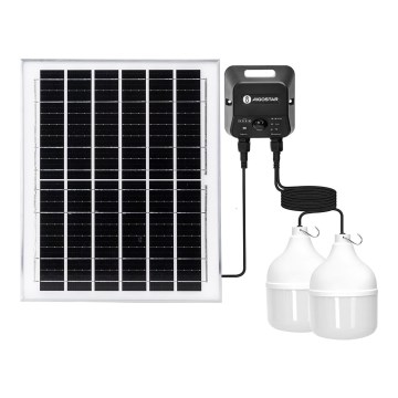 Aigostar - LED ηλιακό φωτιστικό με αισθητήρα 2xLED/70W/12V 12000 mAh 6500K IP65 διάμ. 12 cm + τηλεχειριστήριο