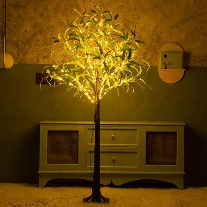 Aigostar - LED Ηλιακή διακόσμηση 150xLED/3,2m IP65 1200 mAh ζεστό λευκό ελιά