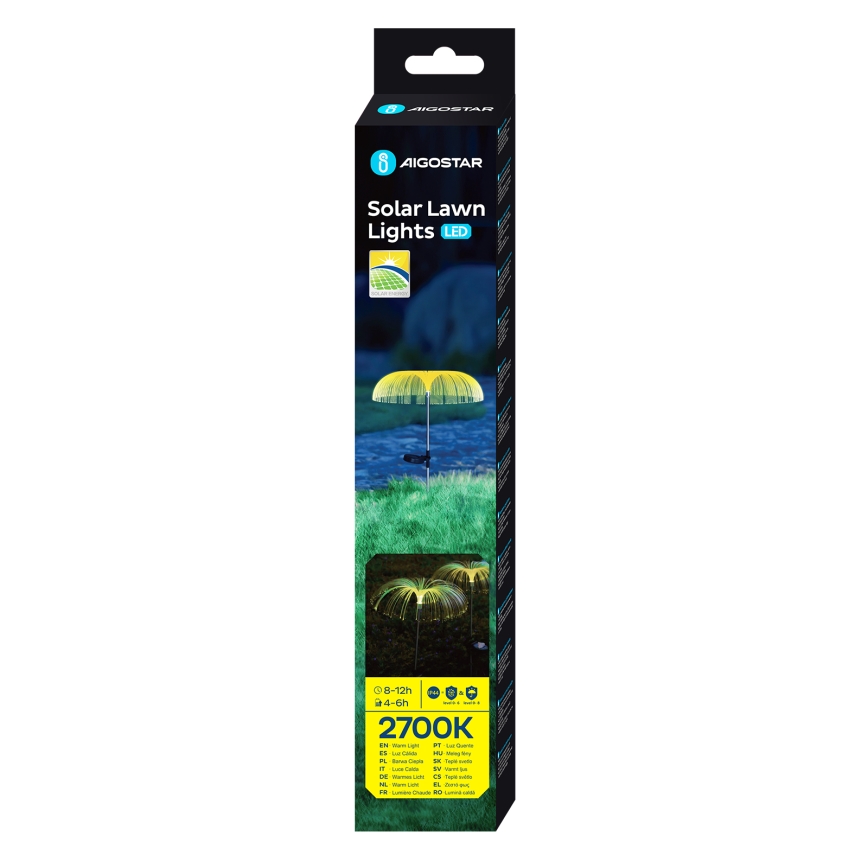 Aigostar - LED Ηλιακό διακοσμητικό φωτιστικό LED/0,03W/1,2V 70cm 300 mAh 2700K IP44