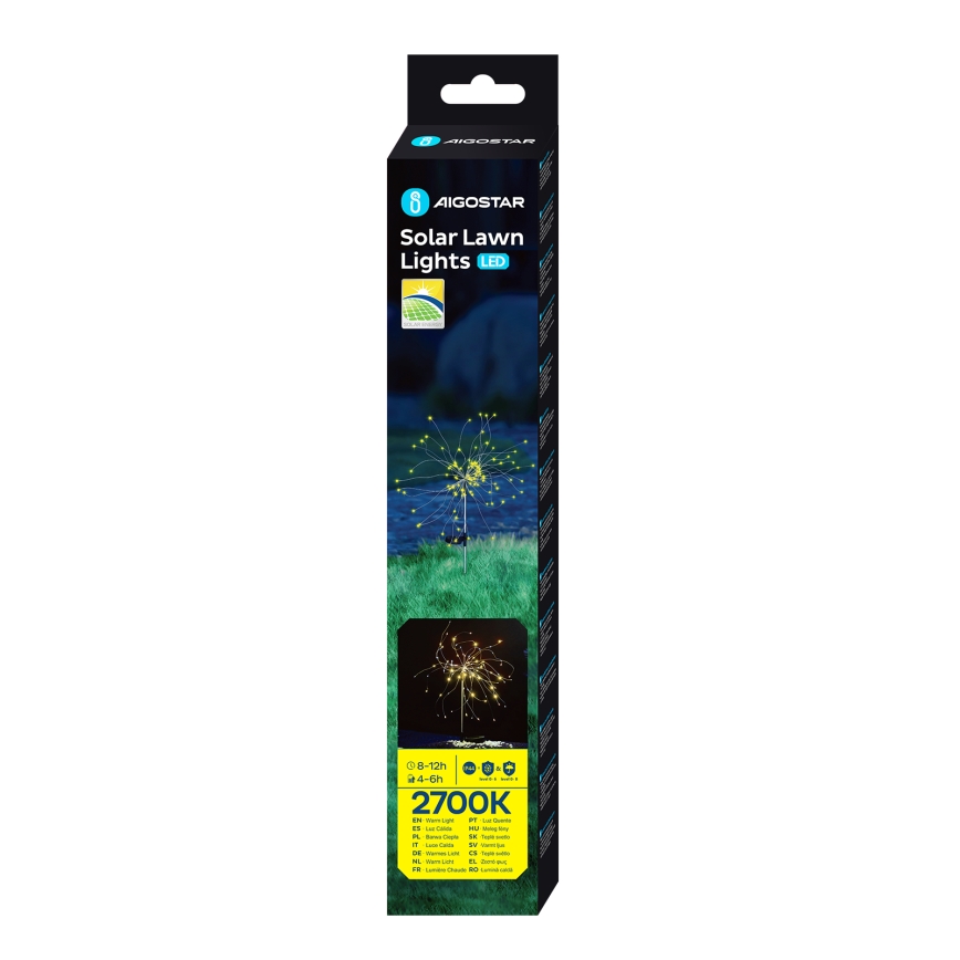 Aigostar - LED Ηλιακό διακοσμητικό φωτιστικό LED/0,03W/1,2V 88,5cm 300 mAh 2700K IP44