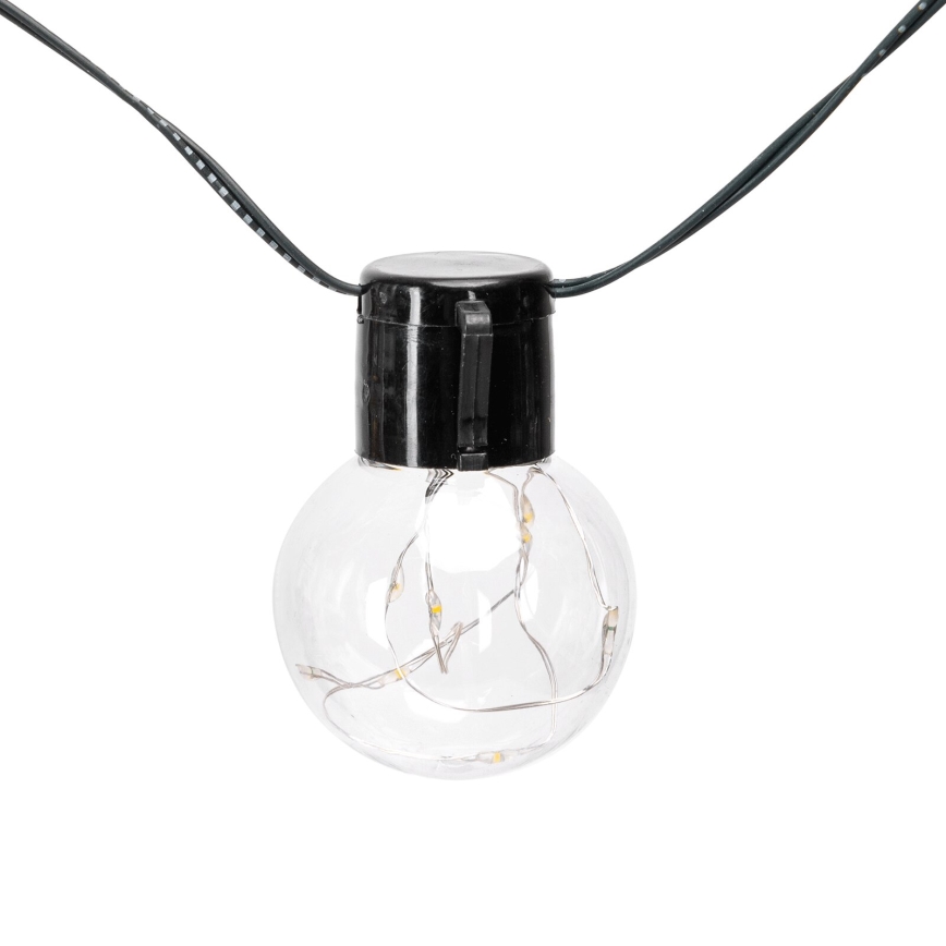 Aigostar - LED Ηλιακή Χριστουγεννιάτικη Γιρλάντα 10xLED/8 λειτουργίες 6,5μ IP65 500 mAh ζεστό λευκό