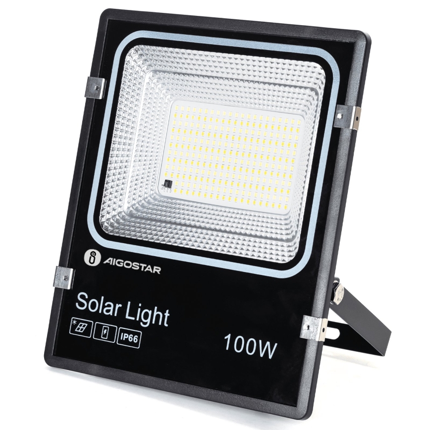 Aigostar - Ηλιακός προβολέας LED/100W/3,2V 2000mAh 3000K/4000K/6500K IP66 + τηλεχειριστήριο