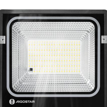 Aigostar - Ηλιακός προβολέας LED/100W/3,2V 2000mAh 3000K/4000K/6500K IP66 + τηλεχειριστήριο