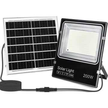 Aigostar - LED ηλιακός προβολέας LED/200W/3,2V 3600mAh 3000K/4000K/6500K IP66 + τηλεχειριστήριο