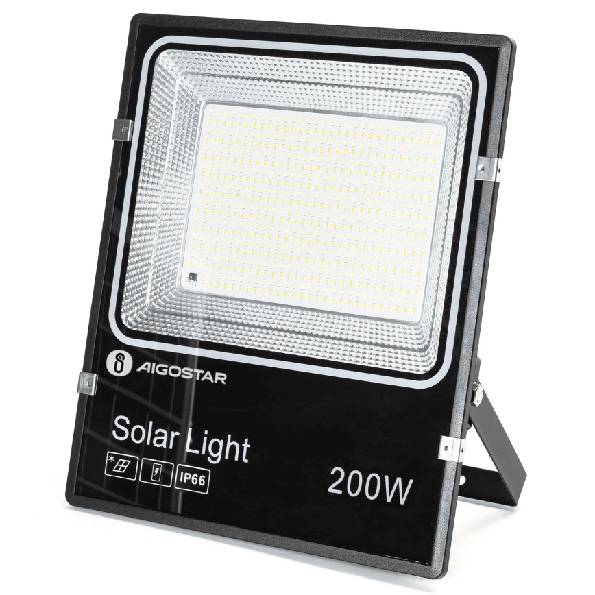 Aigostar - LED ηλιακός προβολέας LED/200W/3,2V 3600mAh 3000K/4000K/6500K IP66 + τηλεχειριστήριο