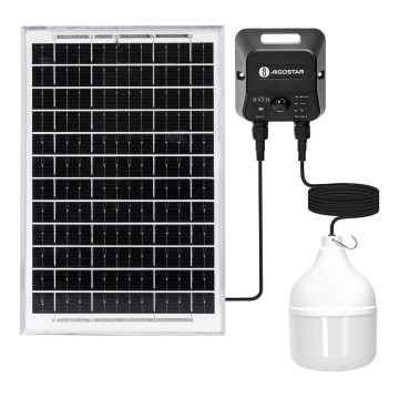 Aigostar - LED ηλιακός πολυέλαιος με αισθητήρα LED/70W/12V 6000 mAh 6500K IP65 διάμ. 12 cm + τηλεχειριστήριο