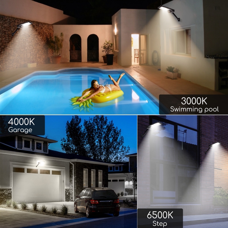 Aigostar - Ρυθμιζόμενος ηλιακός λαμπτήρας LED με αισθητήρα LED/2,3W/5,5V IP65 1800 mAh + τηλεχειριστήριο