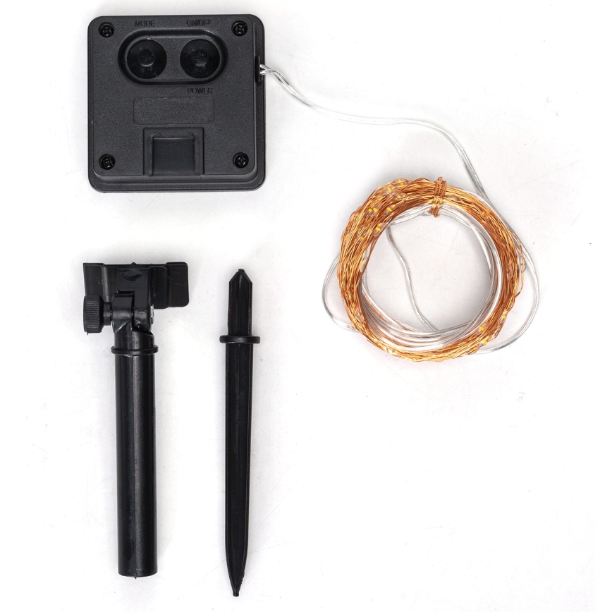 Aigostar - LED Ηλιακό χριστουγεννιάτικο φωτιστικό αλυσίδα 100xLED/8 λειτουργίες 12μ 800 mAh IP65 ζεστό λευκό