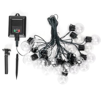 Aigostar - LED Ηλιακό χριστουγεννιάτικο φωτιστικό αλυσίδα 20xLED/8 λειτουργίες 11,5μ IP65 πολύχρωμο