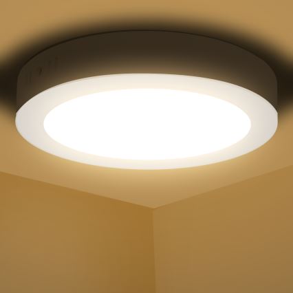 Aigostar - LED Πλαφονιέρα οροφής LED/18W/230V διάμετρος 22,6 cm 3000K λευκό
