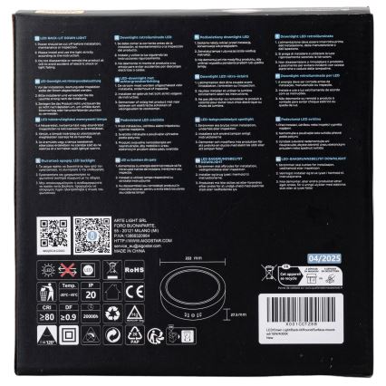 Aigostar - LED Πλαφονιέρα οροφής LED/18W/230V διάμετρος 22,6 cm 4000K λευκό