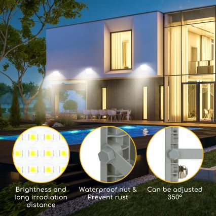 Aigostar - LED Προβολέας LED/100W/230V γκρι 4000K IP65