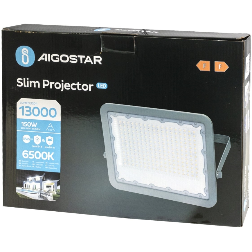 Aigostar - LED Προβολέας LED/150W/230V γκρι 6500K IP65