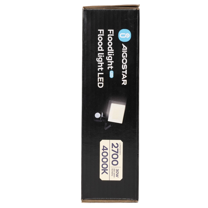 Aigostar - LED προβολέας με αισθητήρα LED/30W/230V 4000K IP65
