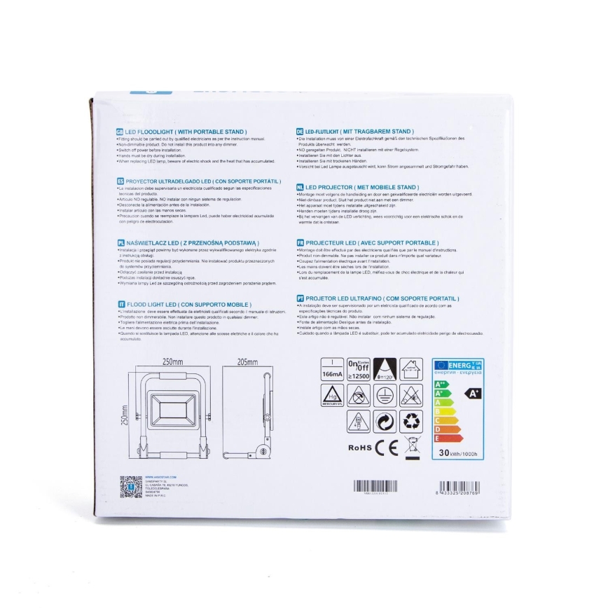 Aigostar - LED Προβολέας με βάση LED/30W/230V IP44